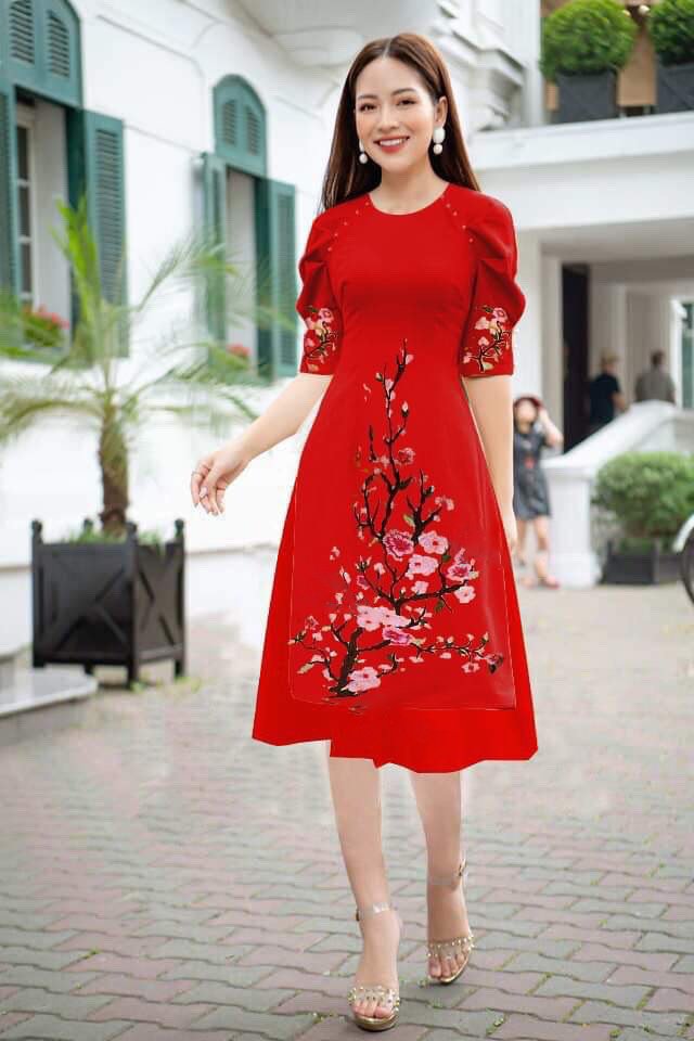 [HCM]Sét áo dài mẹ - sét bé dịu dàng (  Áo và Chân Váy)_[Giá gốc tận xưởng]