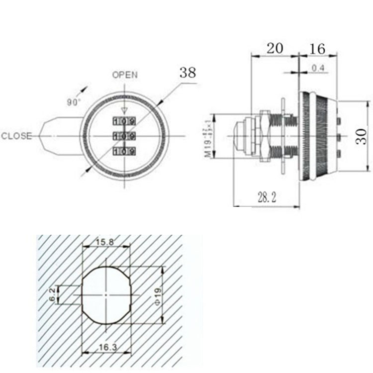 [HCM]Ổ khoá mã số núm xoay L20
