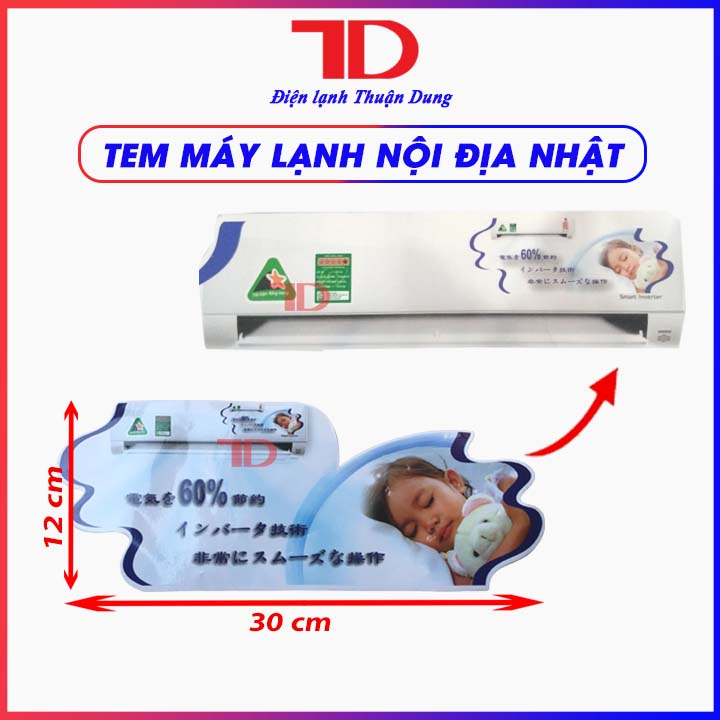 Tem Máy Lạnh nội địa Nhật mẫu 1 - Điện Lạnh Thuận Dung
