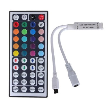 Cuộn đèn Led dây dán 5m đổi nhiều màu (3528RGB)  + Nguồn + Remote điều khiển phù hợp tân trang phòng giải trí phòng khách hắt trần thạch cao