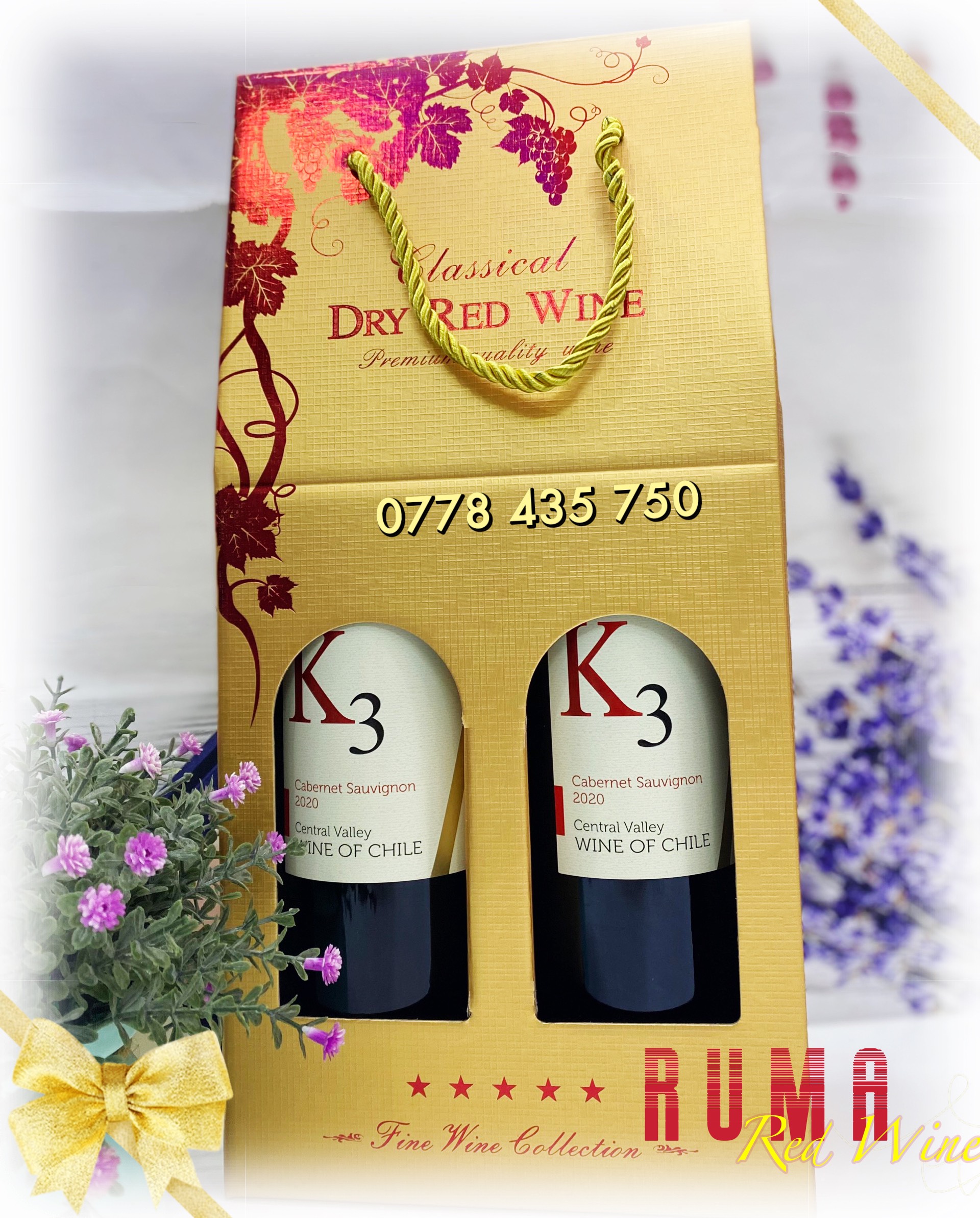 Vang Chile K3 Cabernet Sauvignon nhập khẩu