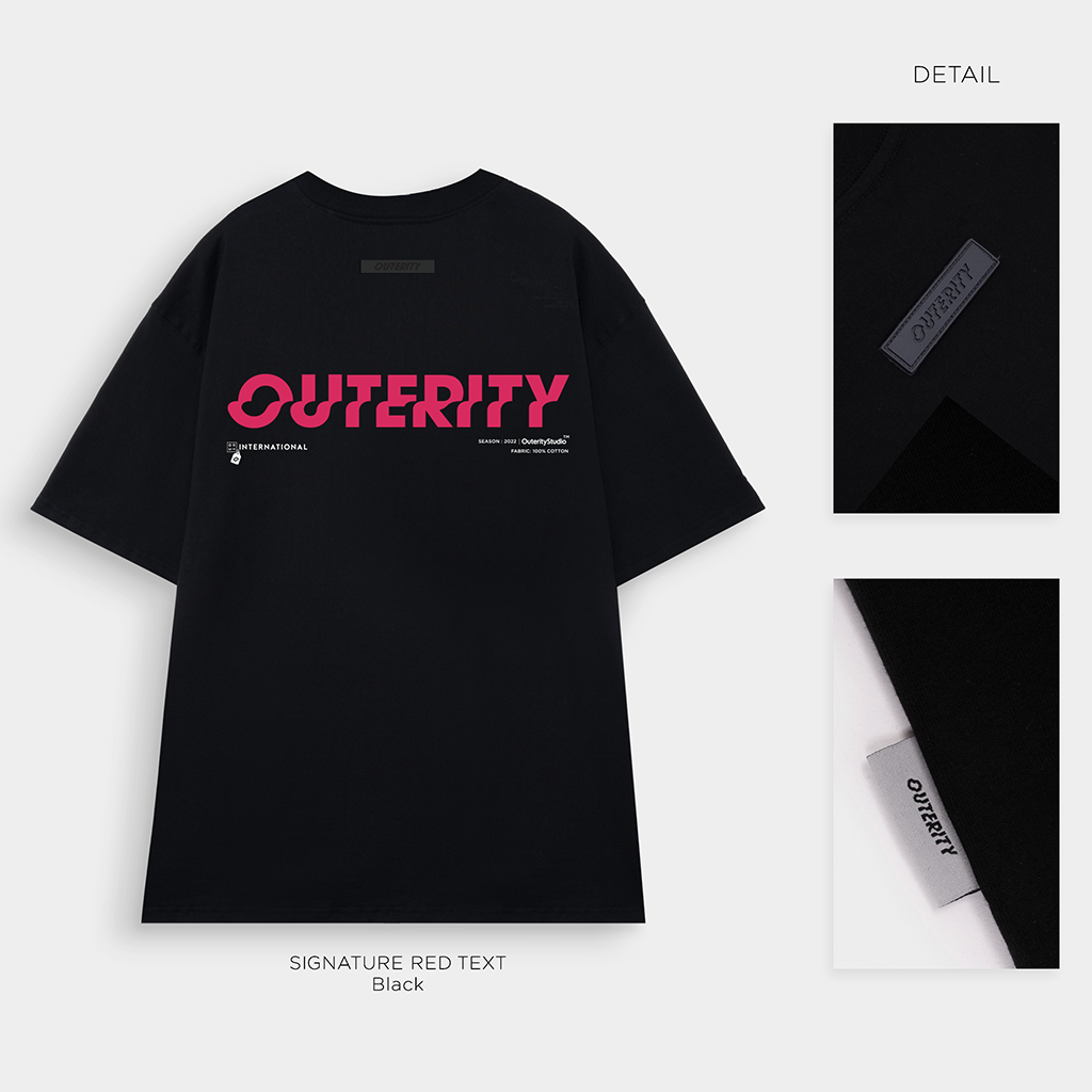 Áo thun Outerity Signature Red Text ver 3.0 / ORT.B 150
