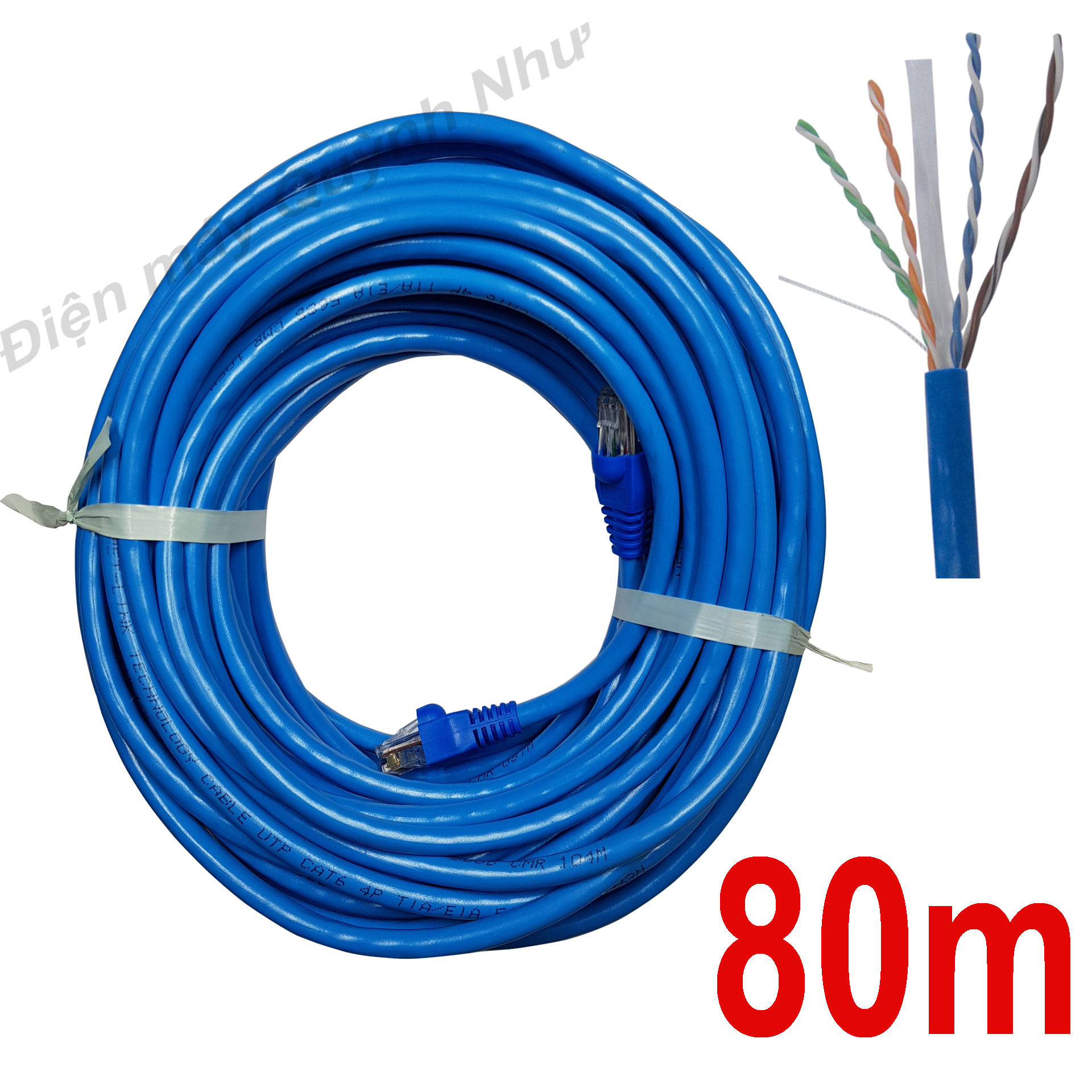 100m dây mạng cat6 bấm sẵn 2 đầu