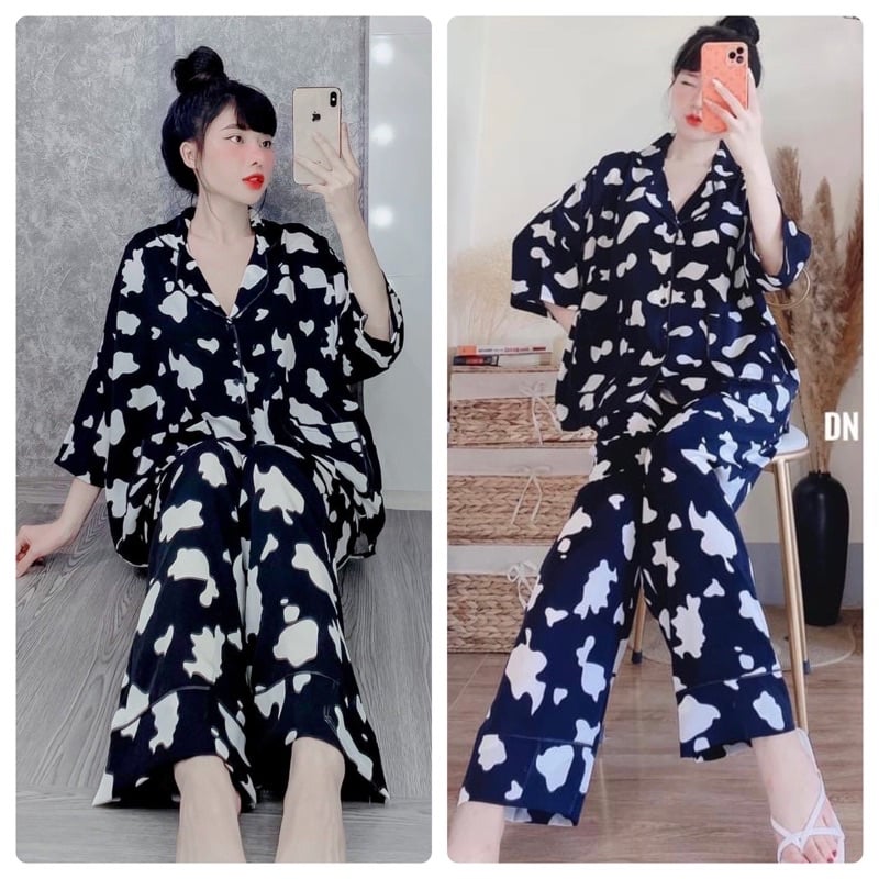 Bộ lụa Pyjama Mango cánh dơi cao cấp freesize