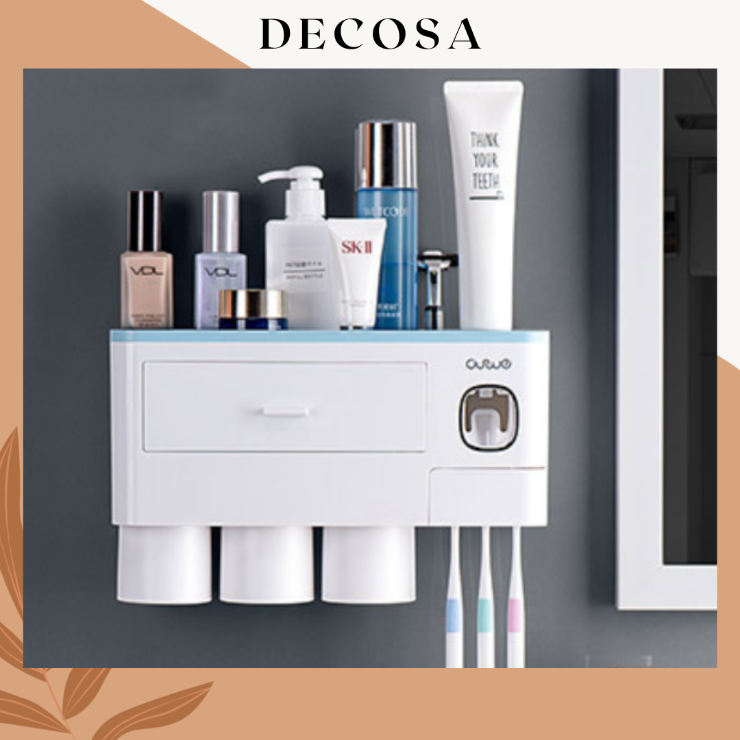 BÁO GIÁ Kệ De Bàn Chải Đánh Răng Dán Tường | Shopee Lazada Sendo Tiki mới nhất 40 Kệ để đồ nhà tắm treo bàn chải nhả kem đánh răng dán tường DECOSA