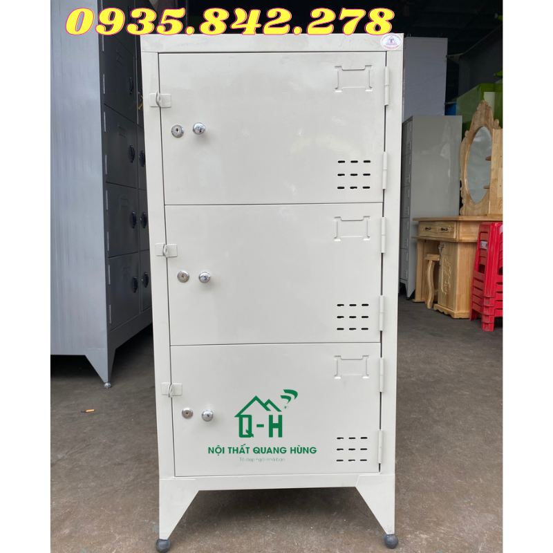 Tủ hồ sơ sắt tĩnh điện 3 tầng đựng tài liệu, hồ sơ cho văn phòng