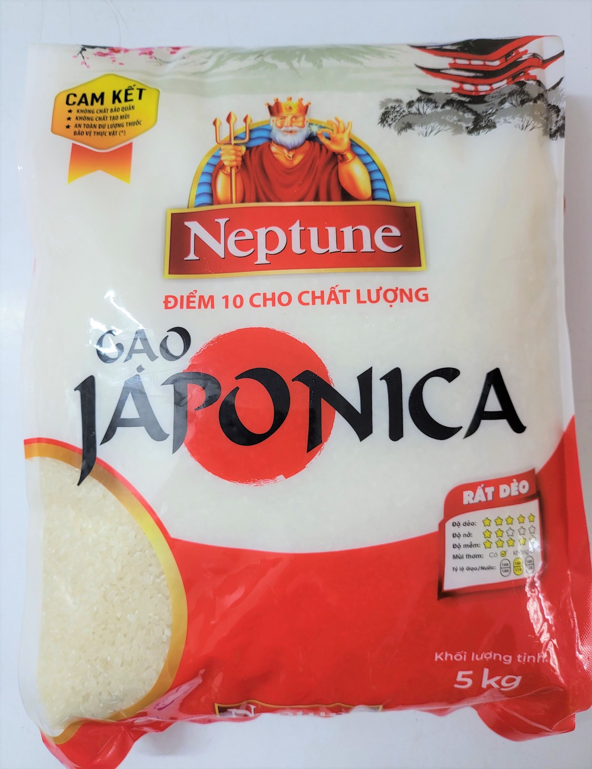 Gạo dẻo japonica neptune japonica rice