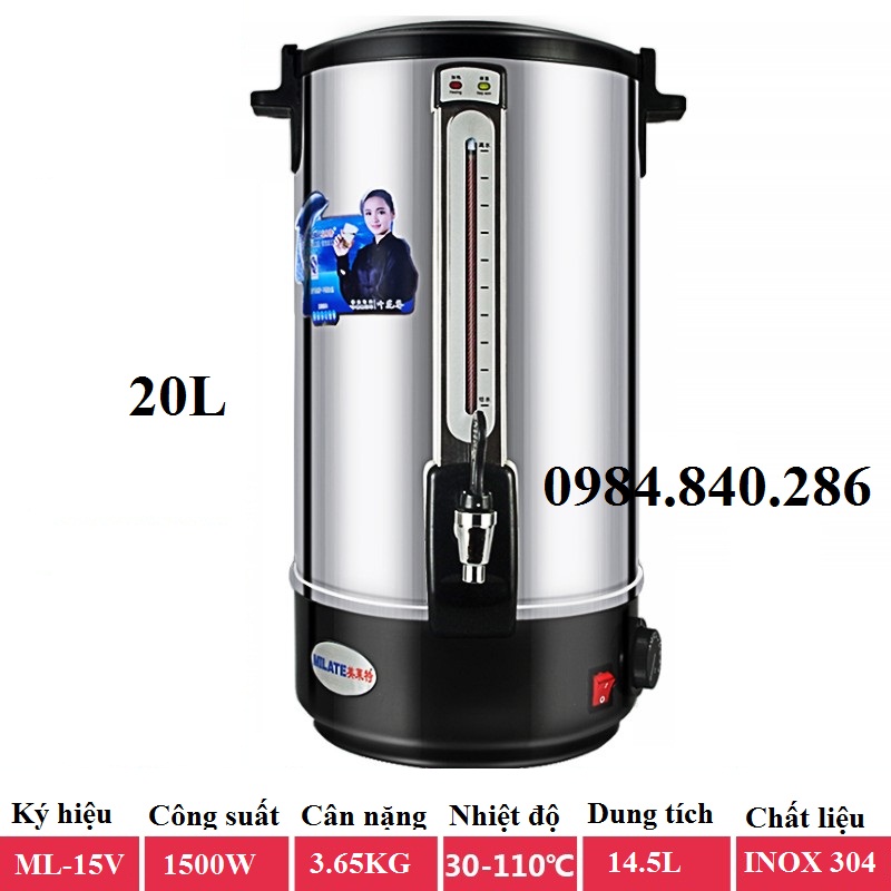 Bình đun nước nóng Milate 20L