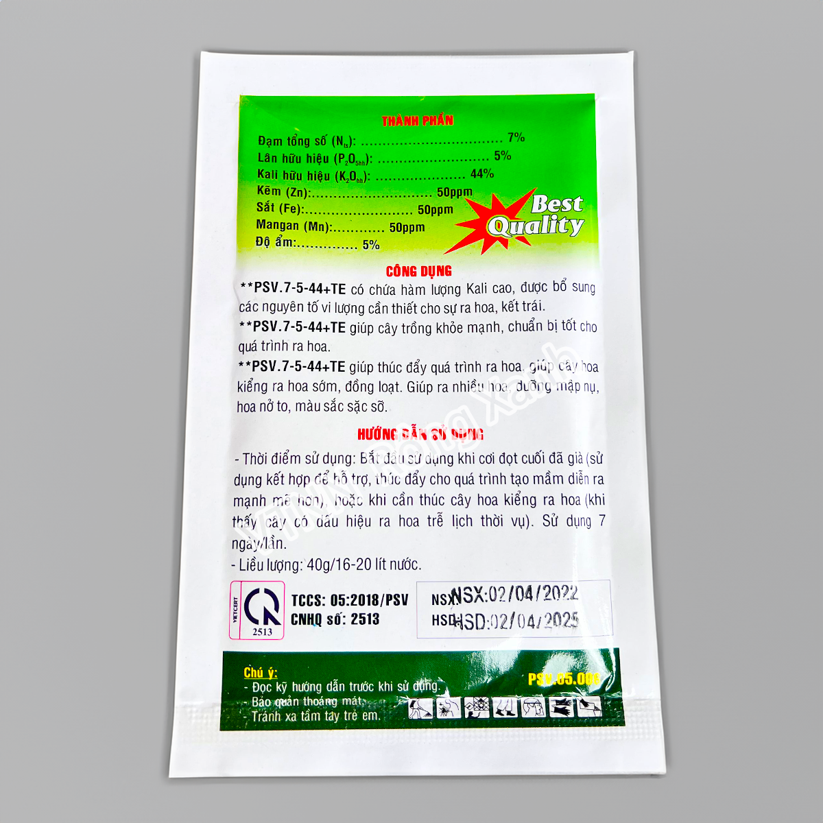 [Phân Bón PSV 7-5-44+TE 50gr] Kích Ra Hoa Tạo Mầm Hoa To Bông Mập Nụ