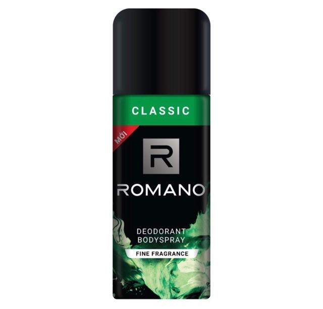 [HCM] Xịt khử mùi toàn thân Romano Classic 150ml