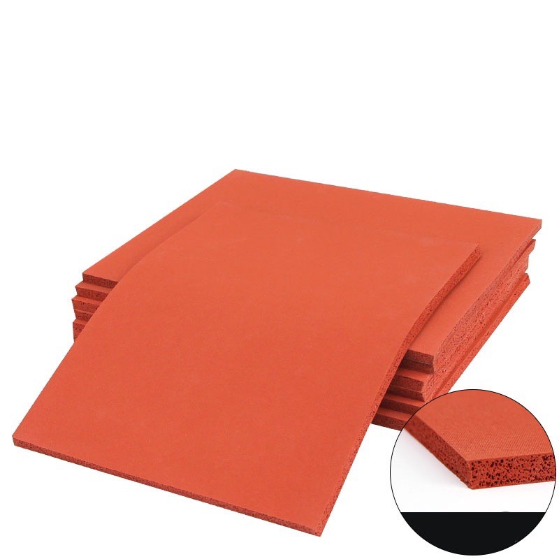 Tấm lót cao su đỏ dùng ép kính, sửa chữa điện thoại dày 0,8cm, 0,6cm - 25x20cm