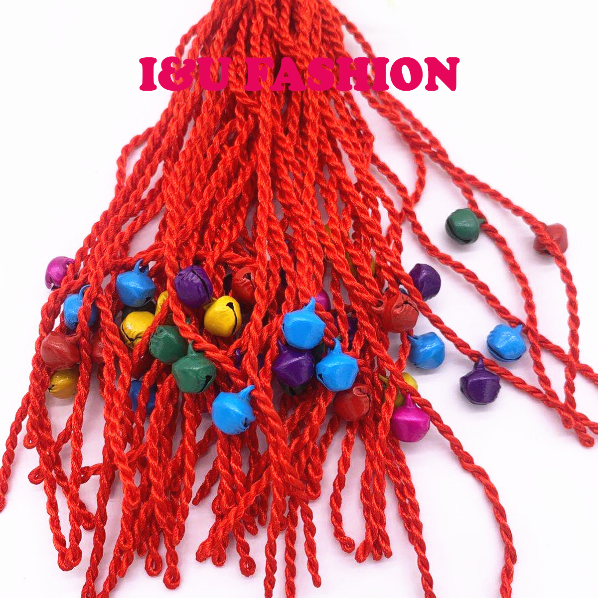 Vòng tay lắc tay chỉ đỏ phong thủy cầu may mắn bình an gắn chuông lục lạc nhỏ nhiều màu siêu xinh có thể điều chỉnh - Vòng tay đôi , vòng tay nhóm VT-07