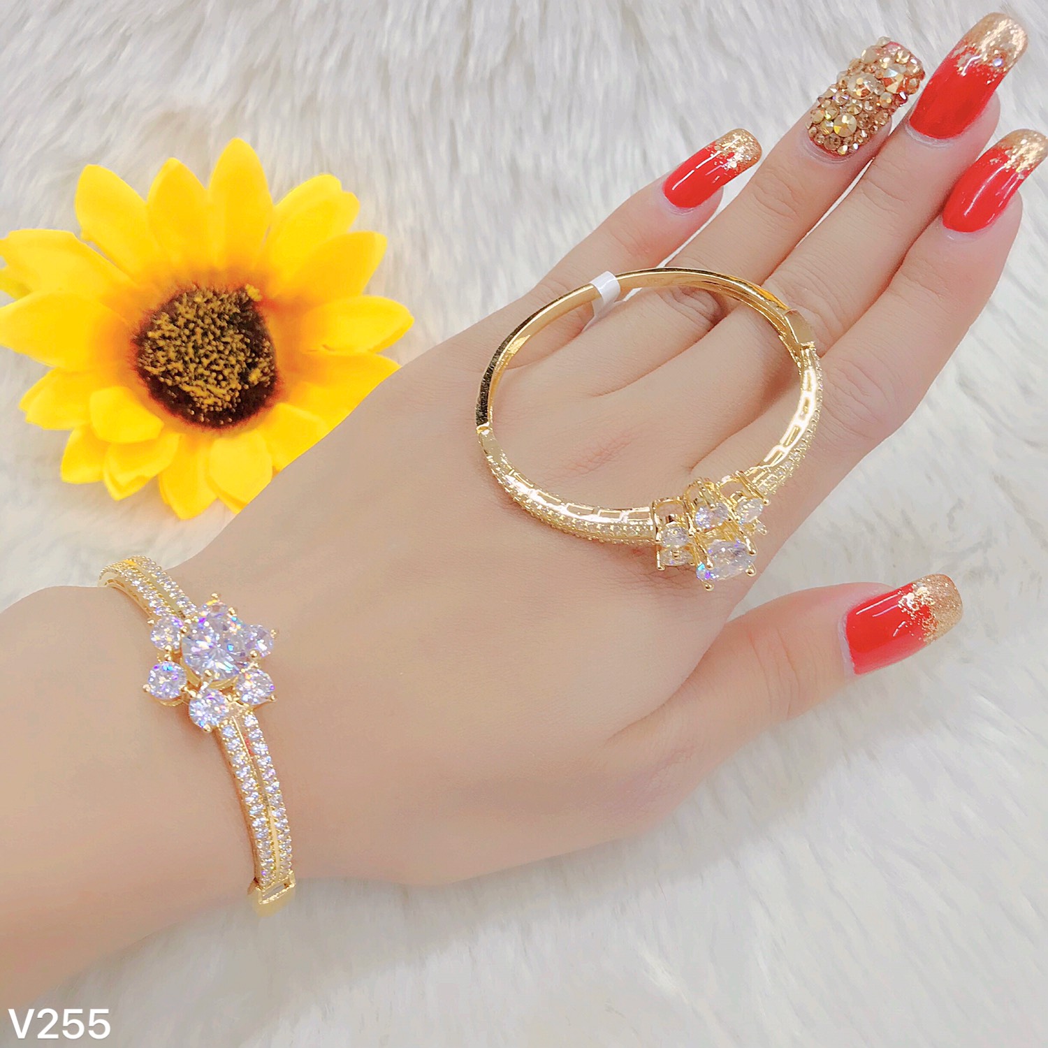 Vong deo tay nu vang 18k - giống vàng thật 99% - thiết kế hàn quốc - givishop - v1002364 - - vong nu trang dep, vong tay kieu moi, vong tay nu gia re, vong tay bac dep cho nu, vòng tay