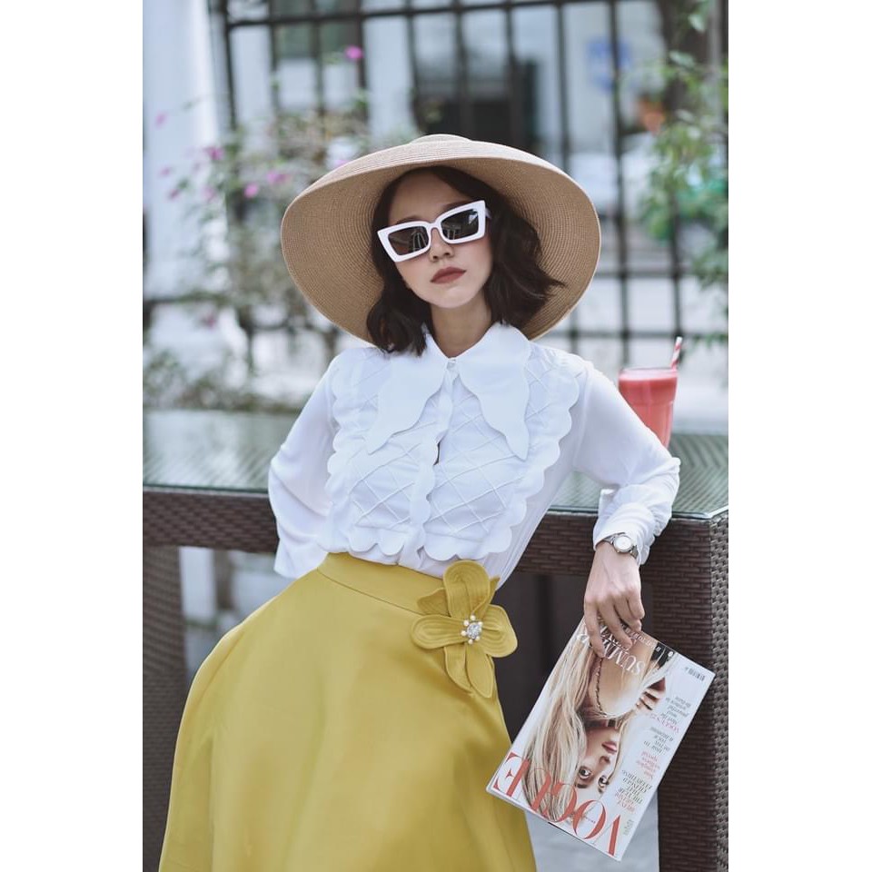 Mũ cói lồng đèn nữ size bé phong cách sang chảnh