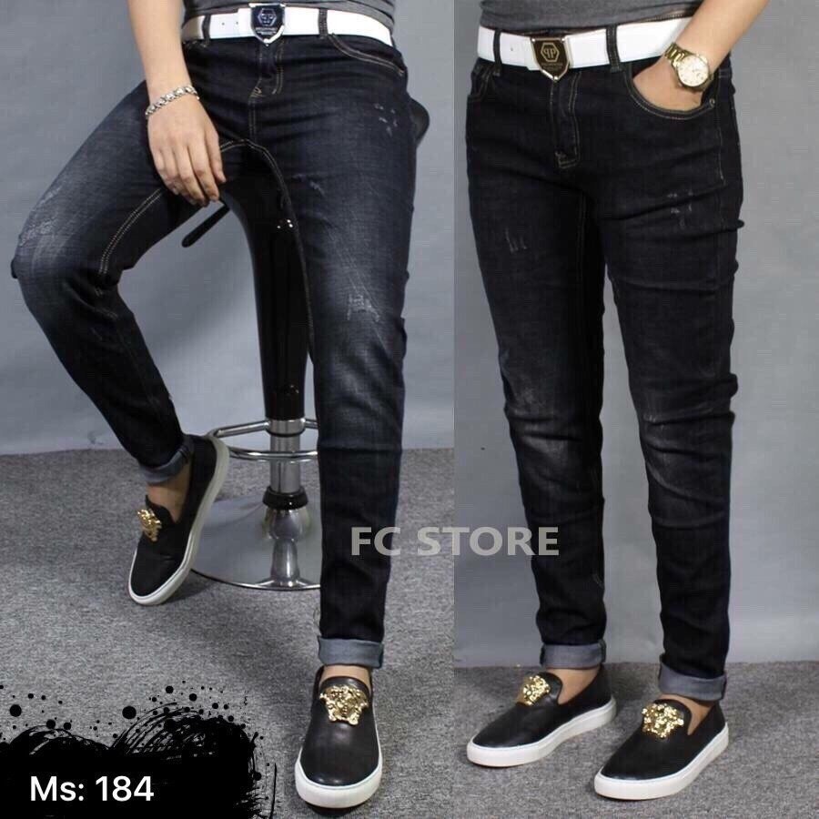 Quần jean nam đen mờ xám 184