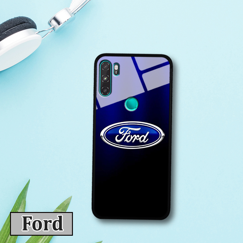 Ốp lưng kính vsmart active 3 in 3d hình logo hãng xe oto
