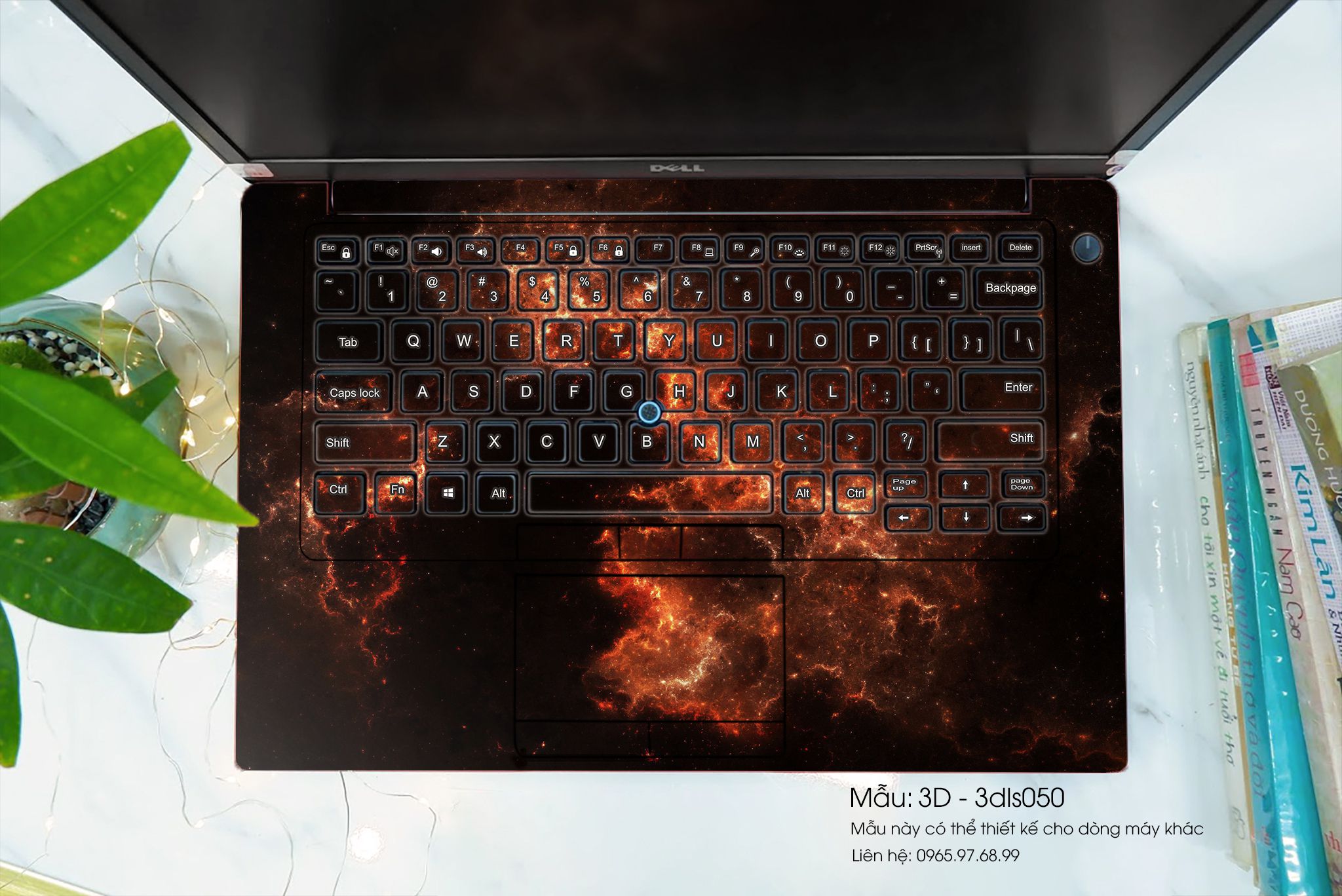 Decal Skin dán Laptop HP mẫu 3Ds (inbox mã máy cho shop)