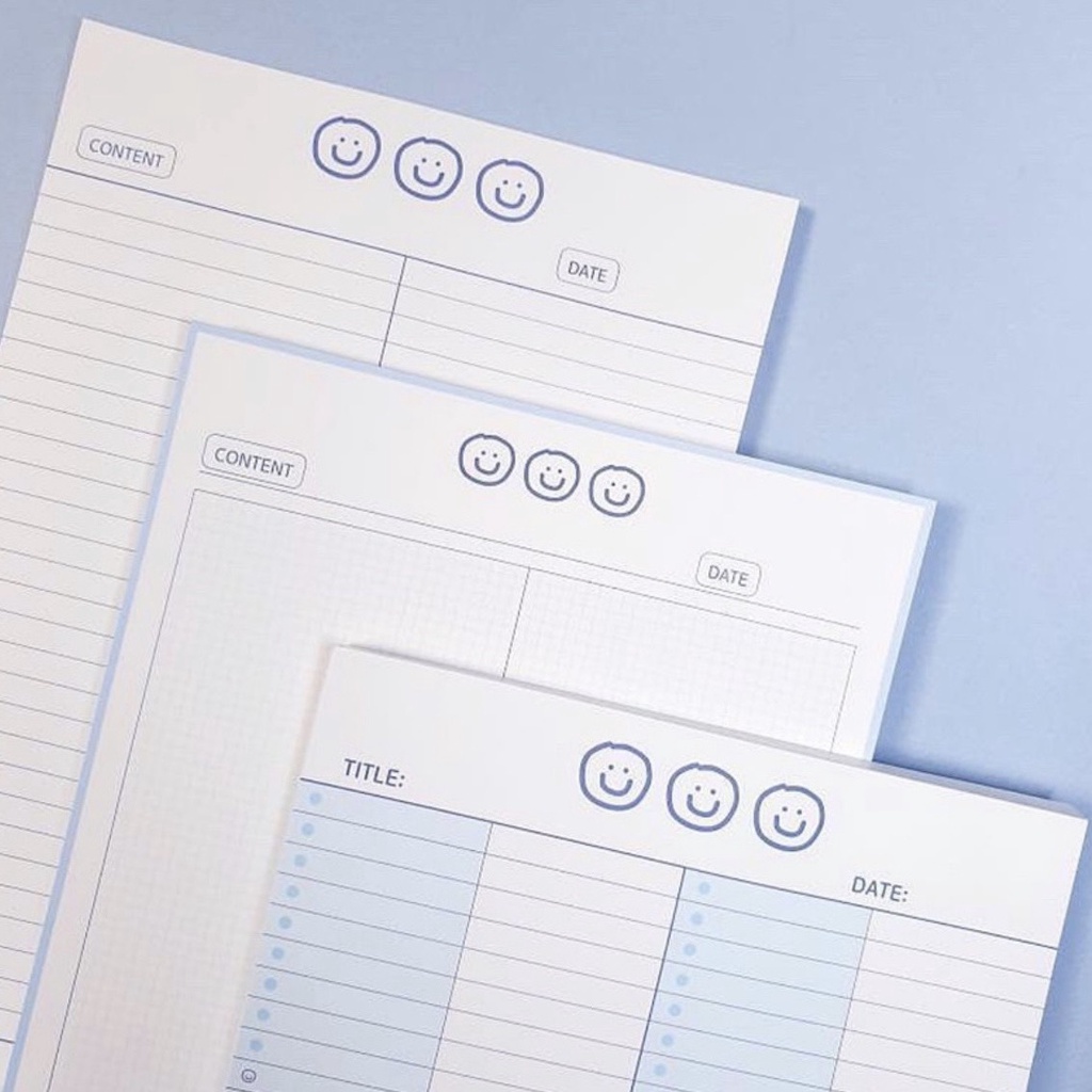Giấy note ghi bài B5 mặt cười