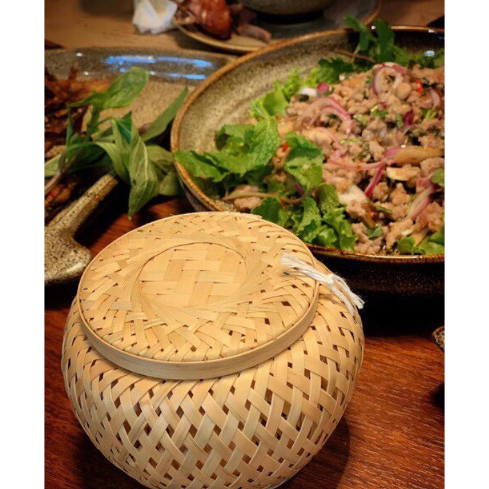 Hộp mây tre đan đựng đồ ăn, trang trí