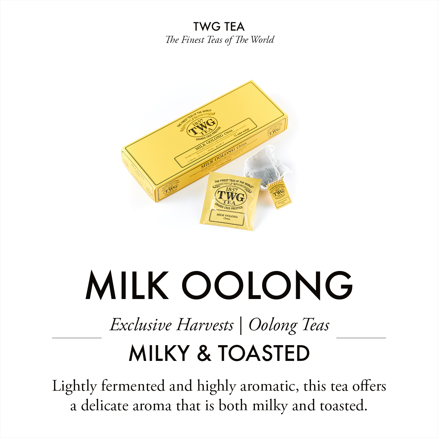 Trà TWG Tea - Milk Oolong (2.5g x 15 túi lọc) | Trà Oolong