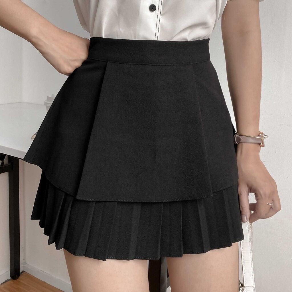 Chân váy 2 tầng xếp li ( có lót trong)