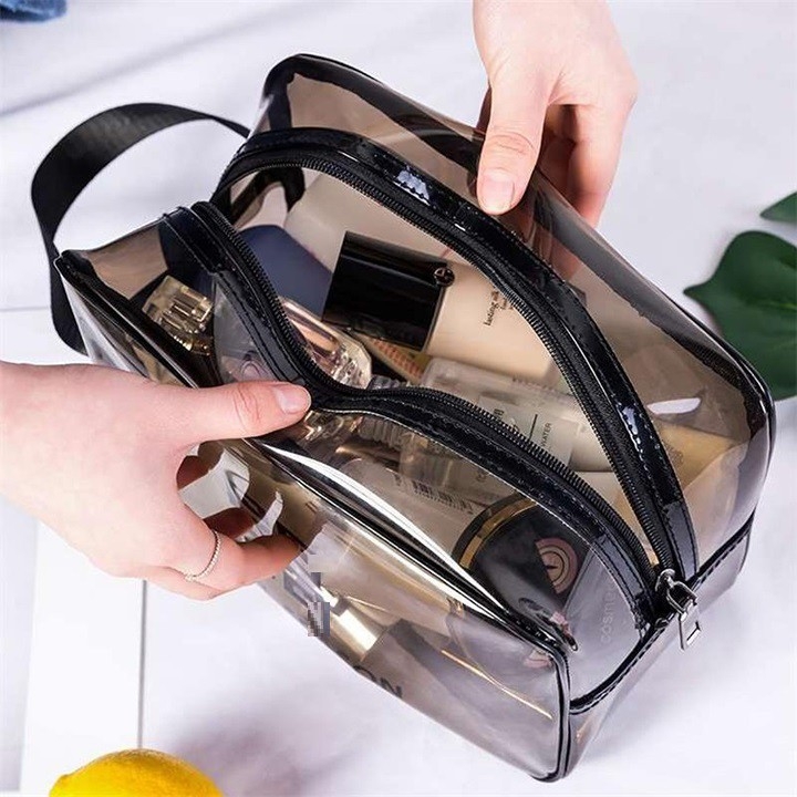 SÉT 3 TÚI TRONG SUỐT ĐỰNG MỸ PHẨM