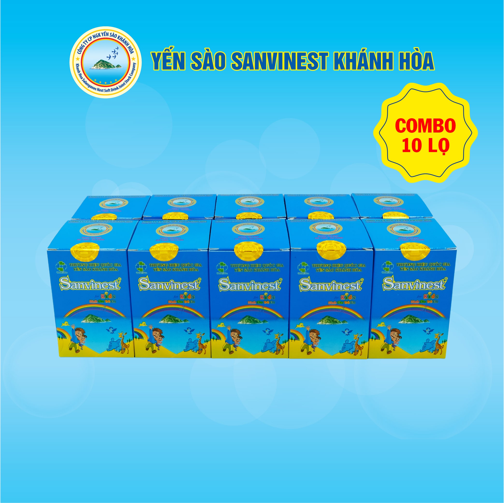 Combo 10 lọ Nước yến sào Sanvinest Khánh Hòa trẻ em lọ 62ml - 2011
