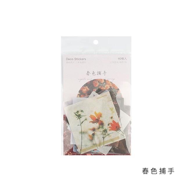 Set 40 pcs stickers về cuộc sống