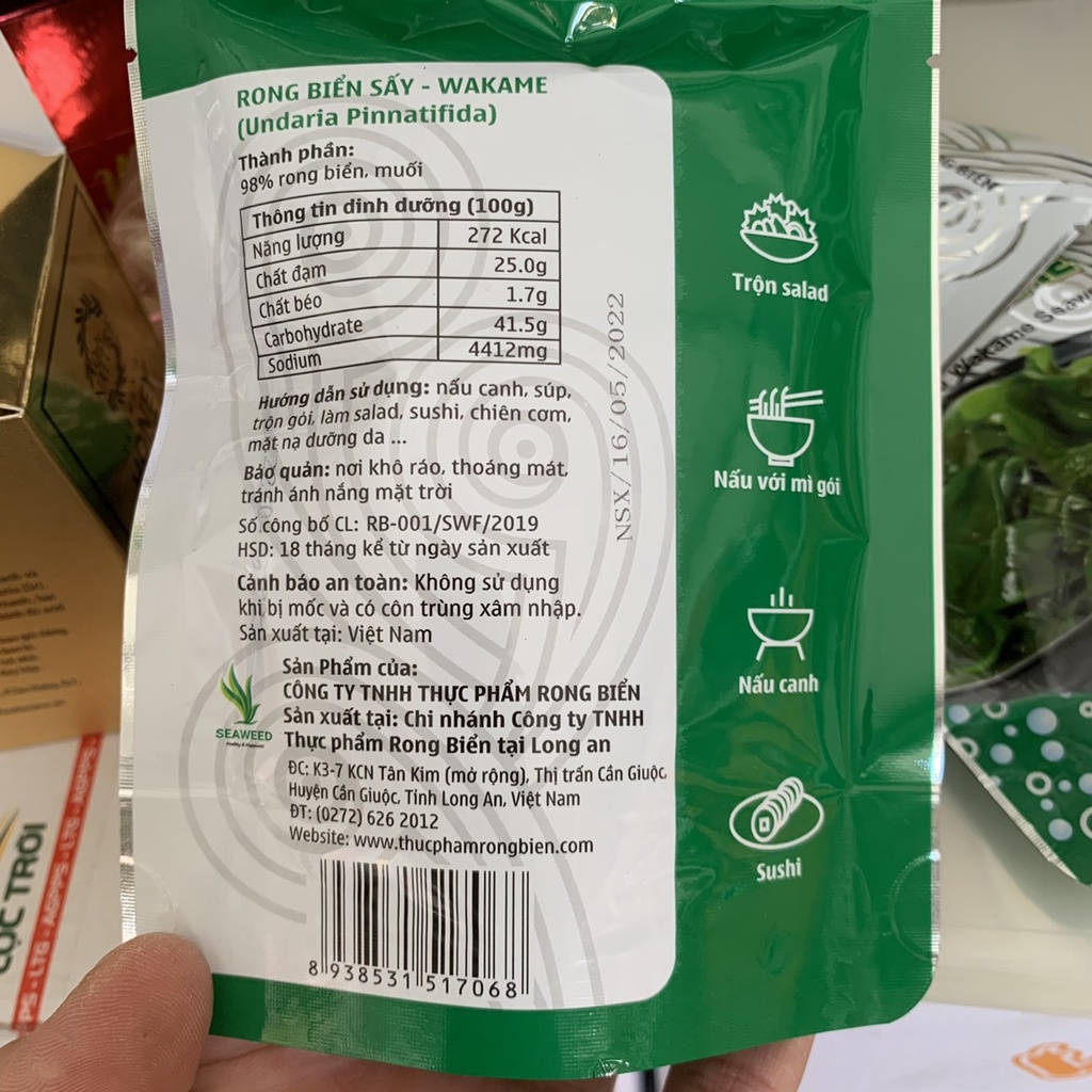 Rong biển sấy Wakame gói 20g (thực dưỡng tâm bình)