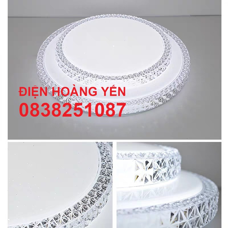 Đèn mâm ốp trần Led 96W- Ø500 3 chế độ ánh sáng