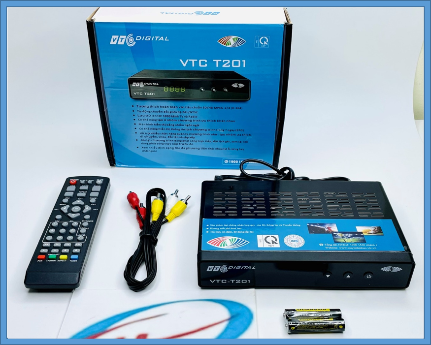 Đầu thu DVB T2 VTC T201 xem miễn phí TẶNG KÈM DÂY HDMI