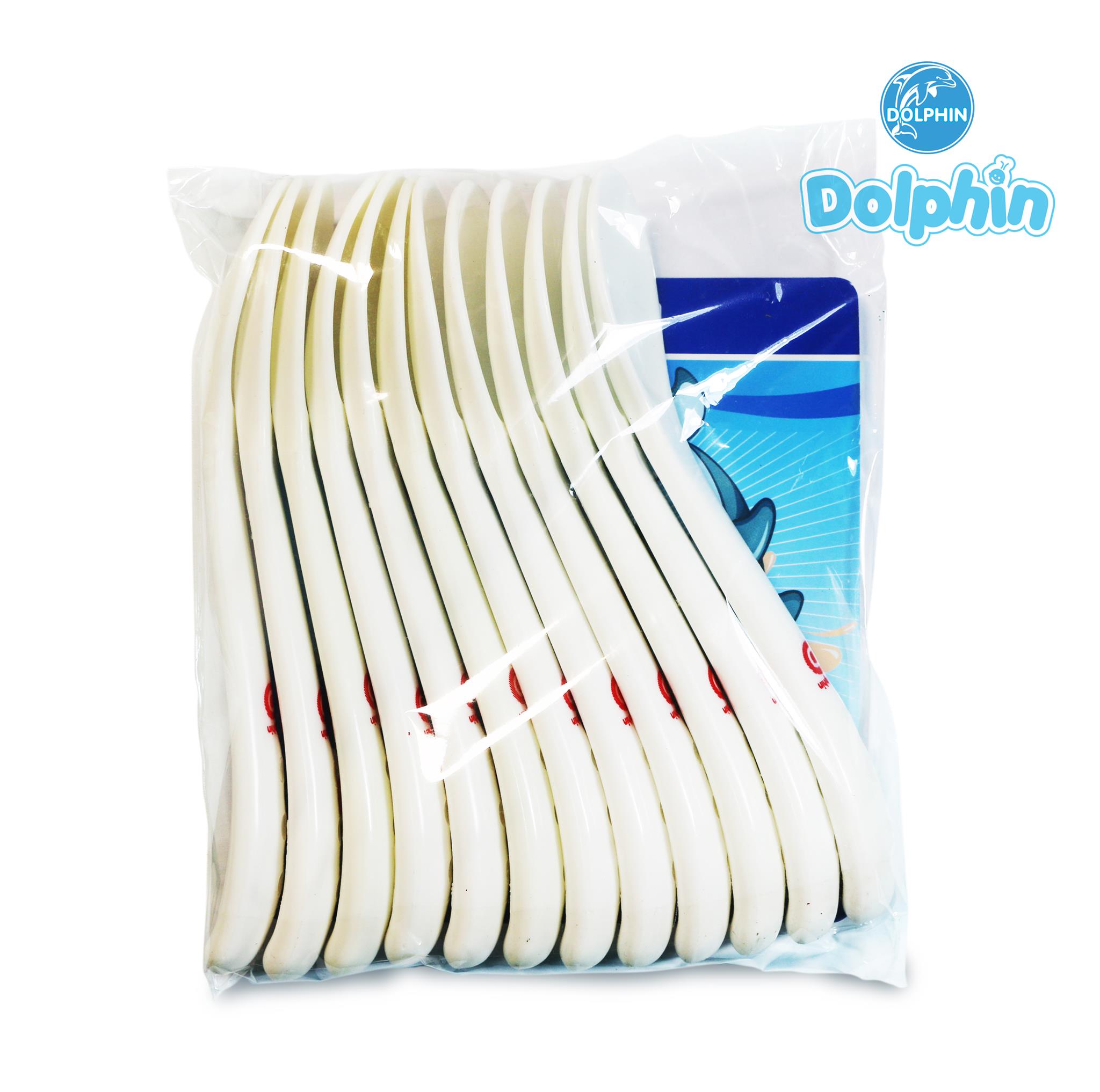 Thìa Phíp Ăn Dặm Dolphin  Trắng Cao Cấp ( Túi 12 Cái)