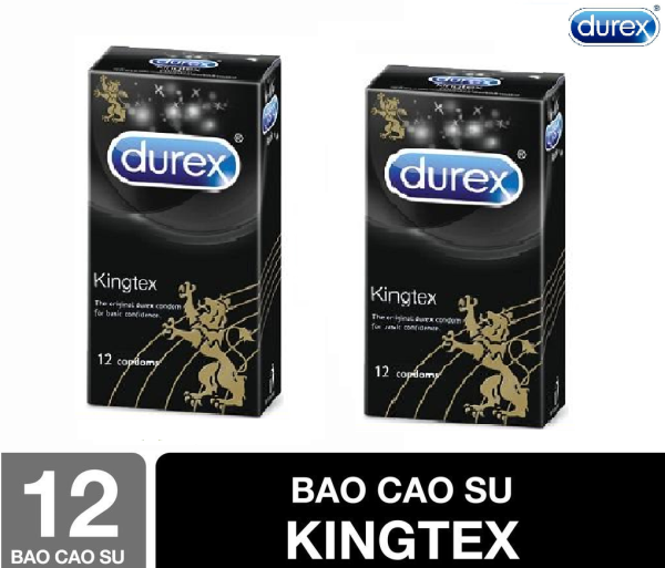 Combo 2 Hộp Bao cao su Durex Kingtex Ôm Khít 24 Chiếc - CHE TÊN SP KHI GIAO HÀNG cao cấp