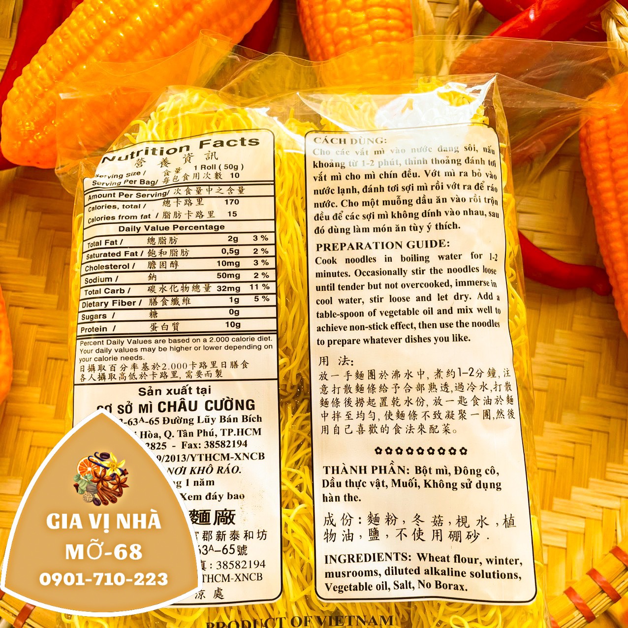 MÌ CHAY CHÂU CƯỜNG ĐẶC BIỆT 500GR