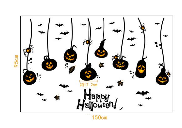 Decal trang trí tường - Rèm dây lễ hội Halloween