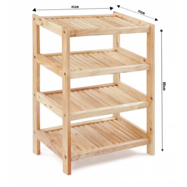 [HCM]Kệ dép gỗ 45cm - 4 tầng