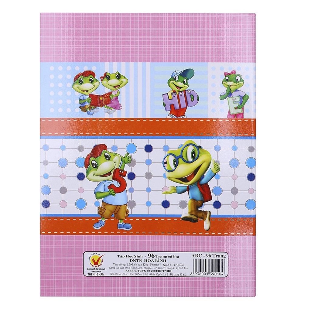 [HCM]Tập ABC Hoà Bình 96 trang 80gsm 4 ô li