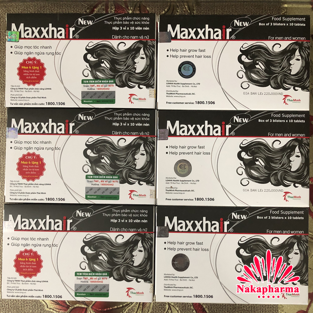 Kích thích mọc tóc Maxxhair ngừa rụng tóc Maxhair