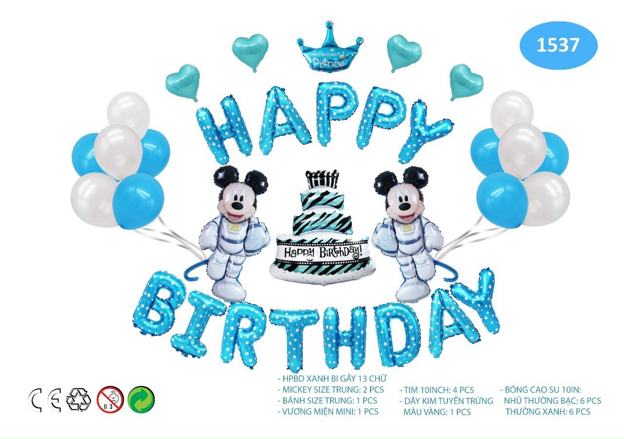 set trang trí sinh nhật mickey