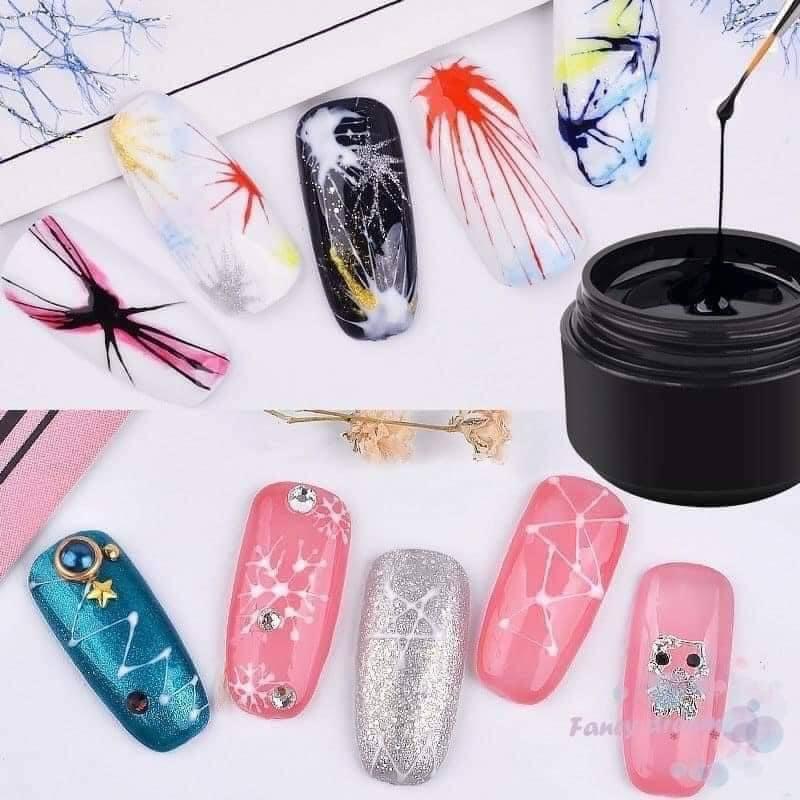 Gel Nhện Vinimay Trắng - Đen - Mini Nails