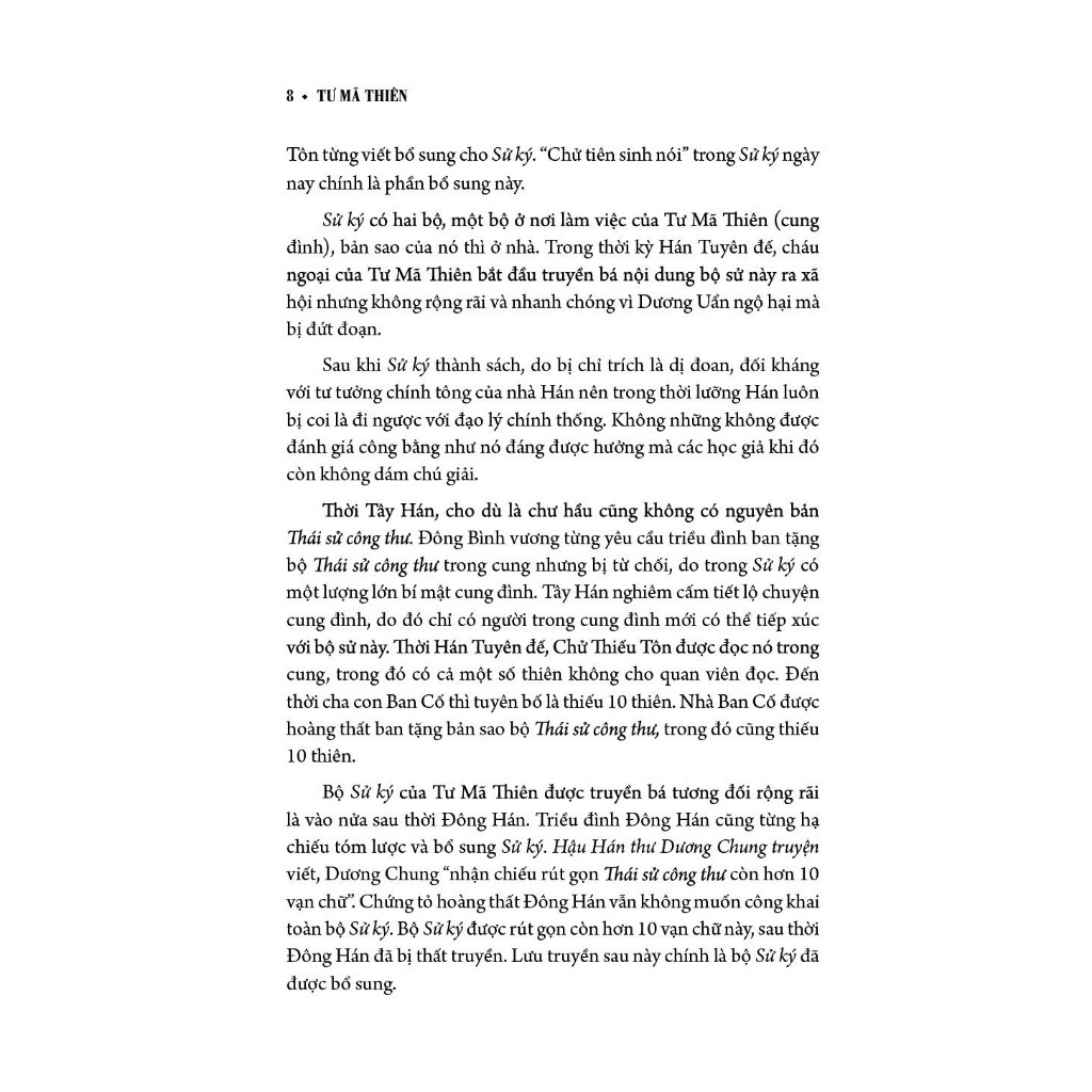 Sách - Sử Ký Bản Kỷ - Tư Mã Thiên (Bìa cứng)