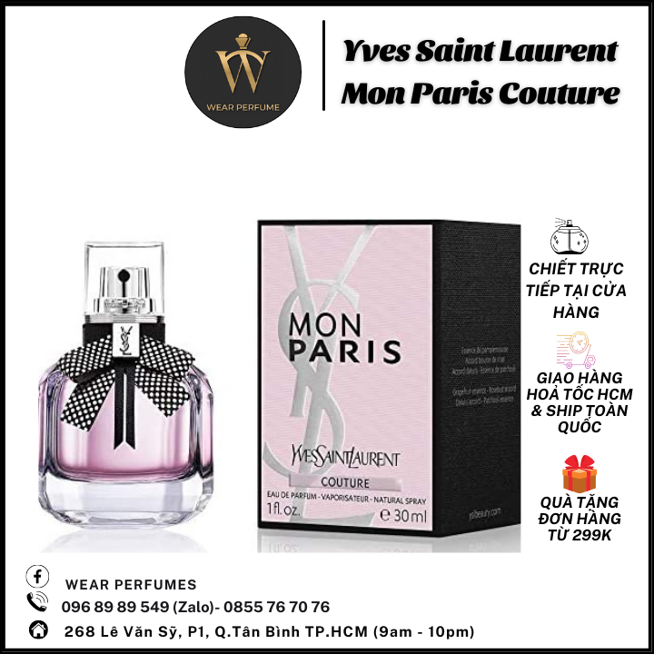 Nước hoa nữ Mon Paris Couture EDP - Quyến rũ, Thanh lịch, Sang trọng