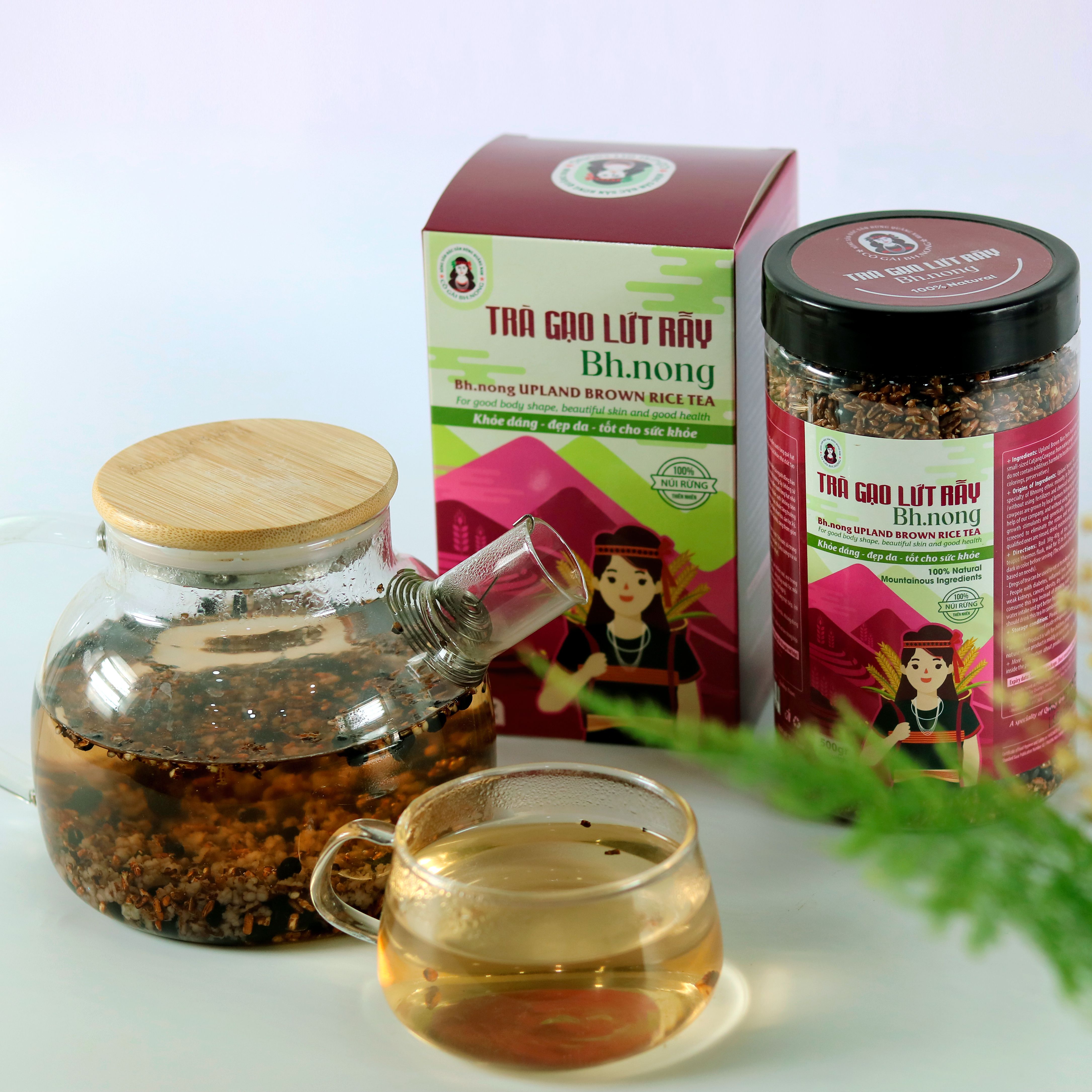 Trà Lứt Rẫy Đậu Đen Xanh Lòng Rang Mộc (Hộp 500g sang trọng)