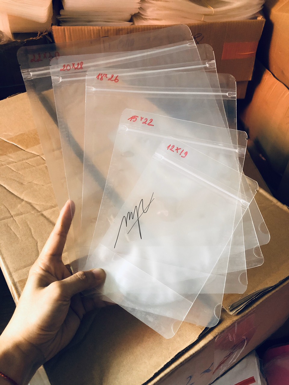 [200gr/size] túi zip 2 mặt trong suốt, túi zip đựng thực phẩm