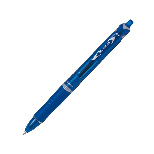 Bút bi pilot bấm acroball 0.7mm - màu xanh