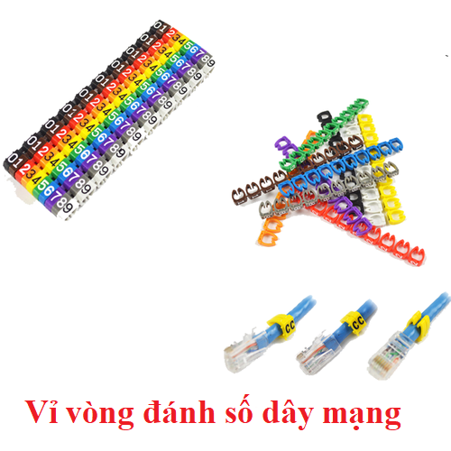 Vỉ Đánh Số Dây Mạng Cat5 100 Đầu