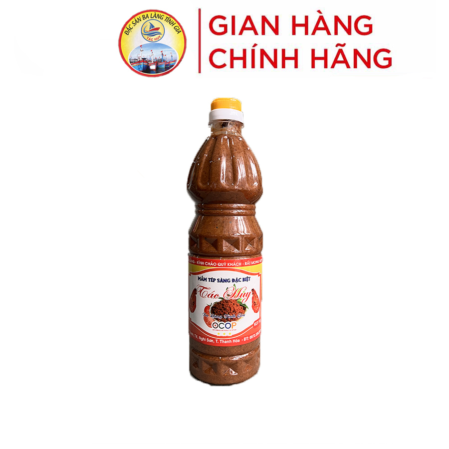 Mắm tép dùng chưng thịt hoặc chấm đồ luộc (mắm tép Ba Làng Thanh Hoá ngon 1 chai 1kg)