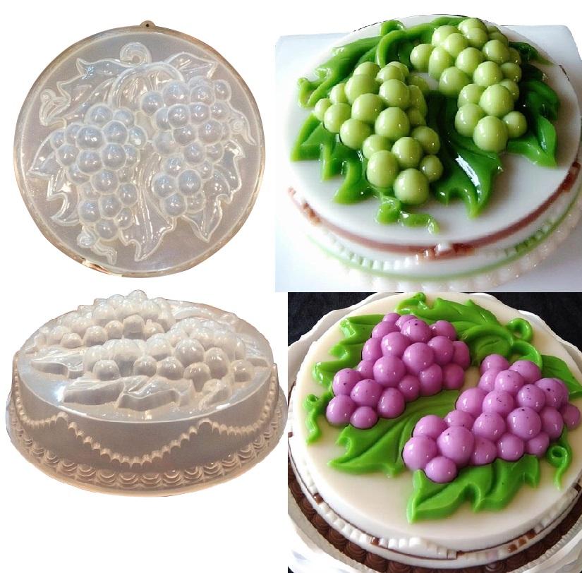 Khuôn Làm Rau Câu Họa Tiết Chùm Nho Đẹp Mắt 25CM