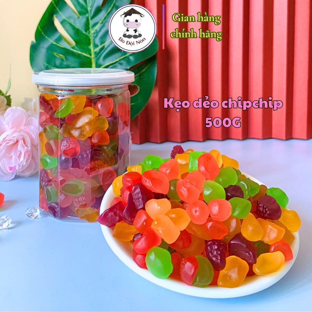 500GR KẸO DẺO CHIP CHIP TRÁI CÂY  Bò Đội Nón