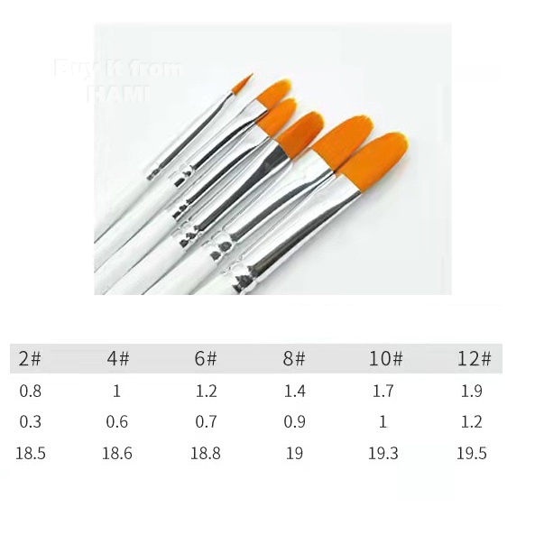 Bộ 6 cọ Ishake - 5 set